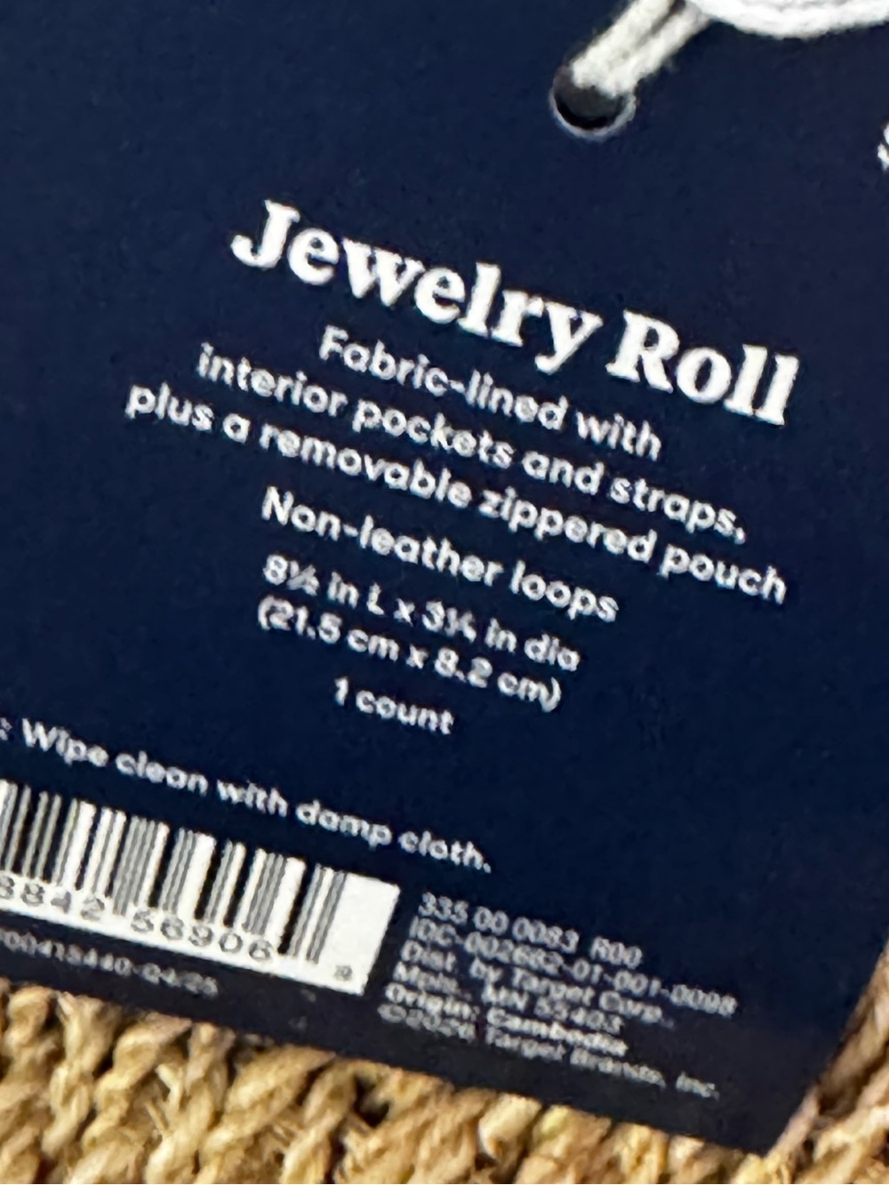 Roller Rabbit White Pouch with Blue Floral Motif Jewelry Roll - New With Tags - Picture 4 of 5